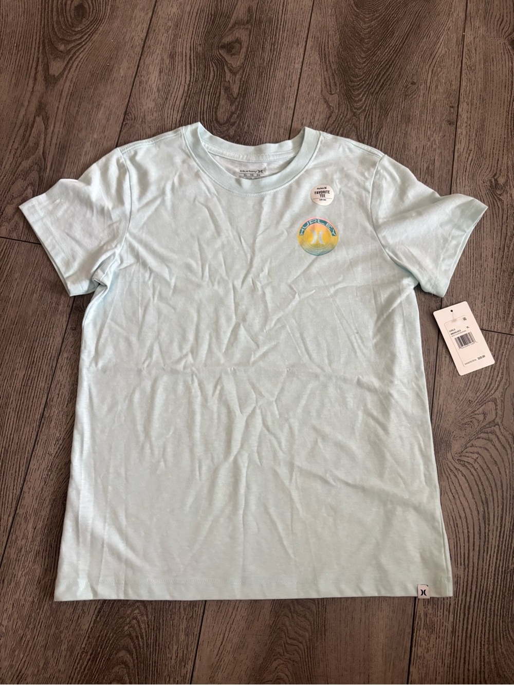 Hurley Light Blue Short Sleeve Graphic Tee